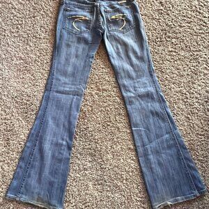 Y2K Frankie B Low Rise Flare Jeans Size 2 Vintage 2000s Denim